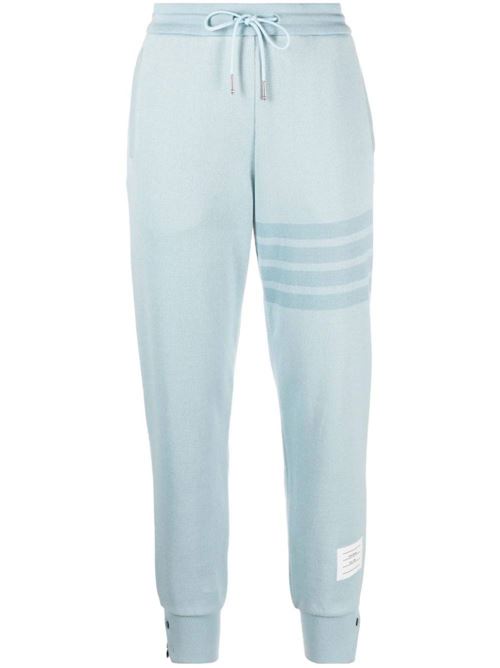 Pantaloni sportivi in cotone con righe a 4 barre Thom Browne | FJQ109AJ0051480